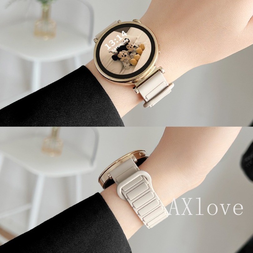 20 มม.22 มม.ซิลิโคนสําหรับ Samsung Galaxy Watch 7 FE 6 5 4 44 มม.40 มม.6Classic 43 มม.47 มม.อุปกรณ์เสริมสร้อยข้อมือ