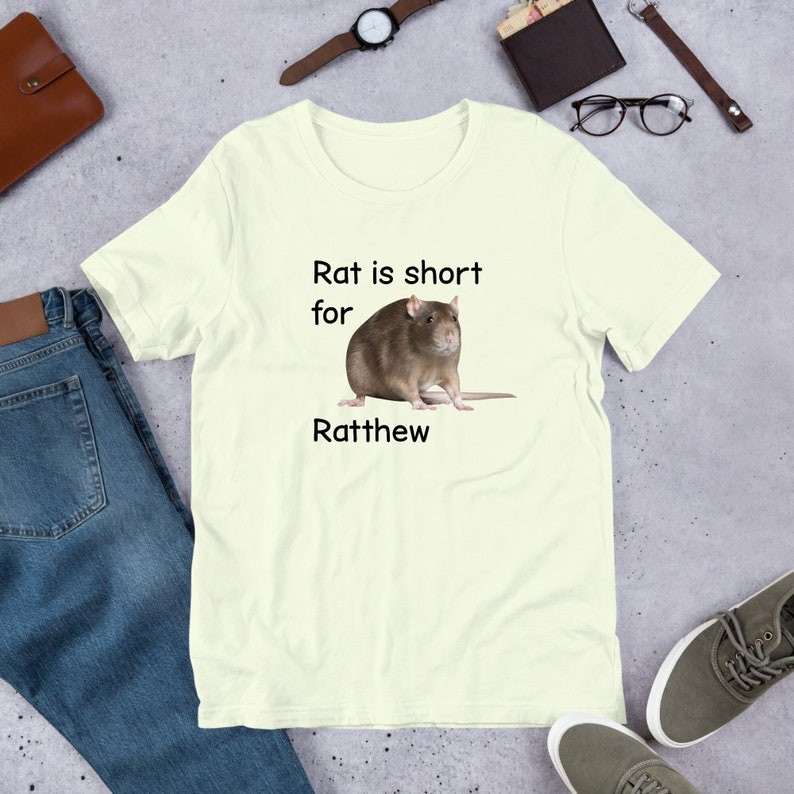 Rat Is Short For Ratthew Meme, Funny Meme Shirt, Ironic Shirt, Weirdcore Clothing, Shirt Joke Gift, 