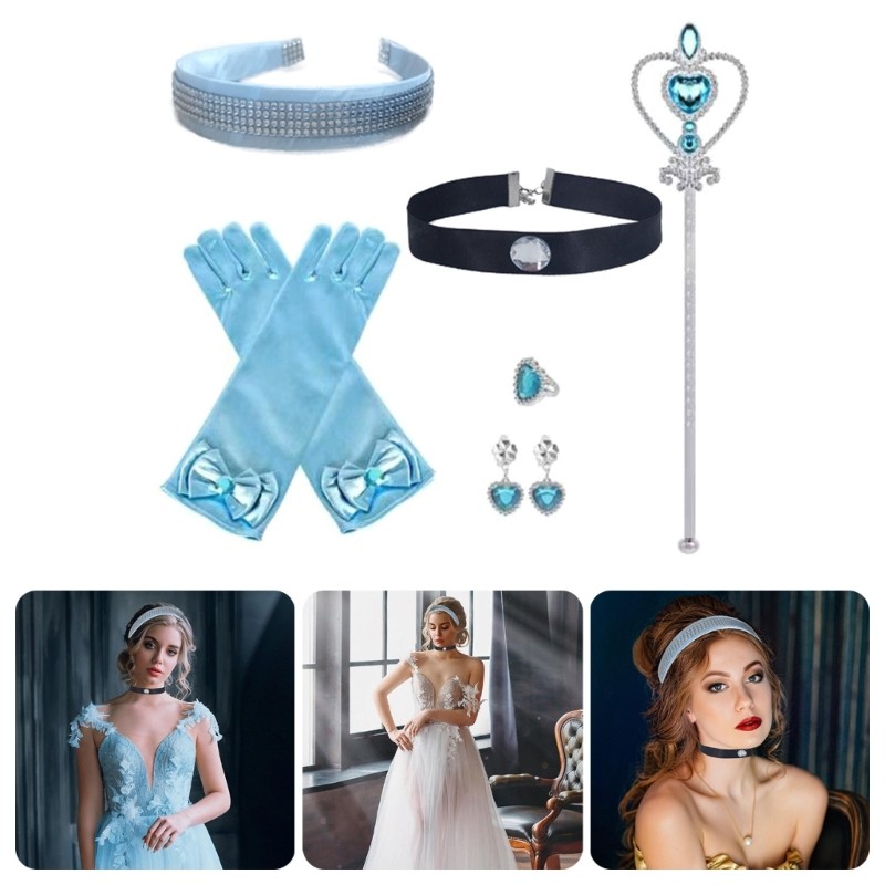 Ww Elegant Rhinestones ที่คาดผมชุดเค้นคอสําหรับผู้หญิงคอสเพลย์ Dressingup อุปกรณ์เสริม