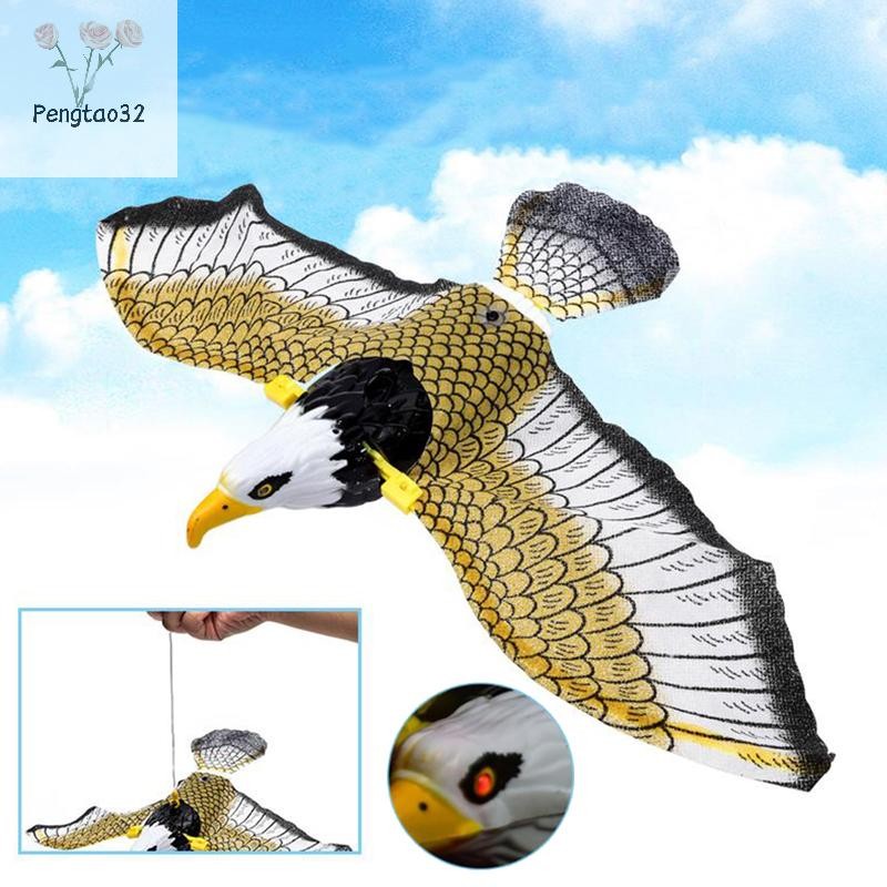 [Nto] 1 ชิ้น Luminous Bird Repellent แขวน Eagle พร้อมเพลง Flying Bird Scarer Garden [TH]