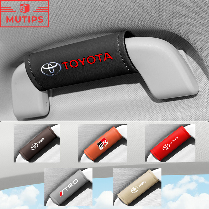 Toyota GR TRD ฝาครอบมือจับประตูรถยนต์ ปลอกสวมหุ้มราวจับ มือจับหลังคา ฝาครอบป้องกันs สําหรับ Prius Fortuner Corolla Cross CHR Camry Wish Vios Veloz Estima Sienta Yaris Ativ Altis Hilux Revo bZ4X Hiace