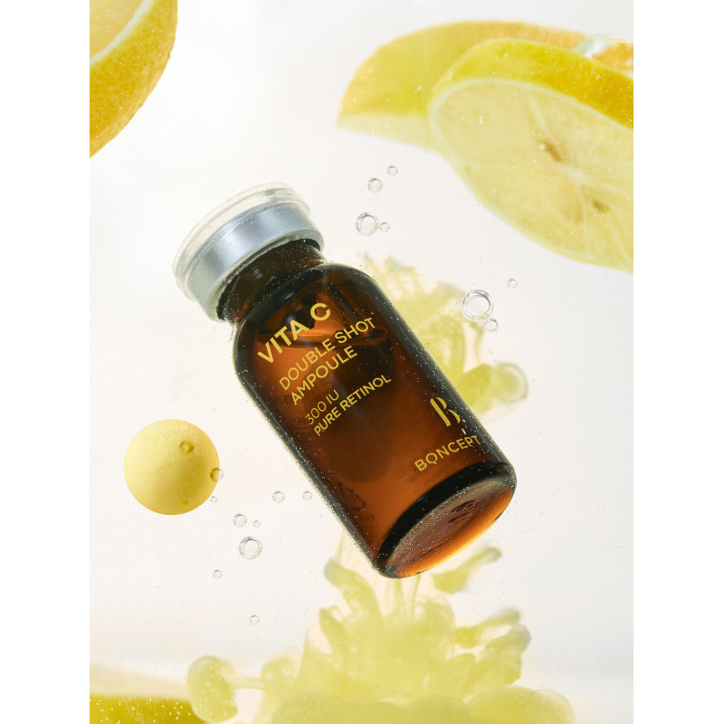 [BONCEPT☆Daiso Korea] Vita-C Freeze-Dried Double Shot Ampoule Kit / Fresh Vitamin C Boost / Brighten