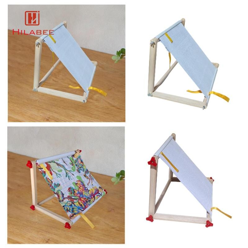 [hilabee] ขาตั้งกรอบปักครอสติช DIY Crafting รองรับไม้ Needlepoint แบบพกพาที่ใส่เย็บปักถักร้อยสําหรับ Home Quilting Cross Stitch