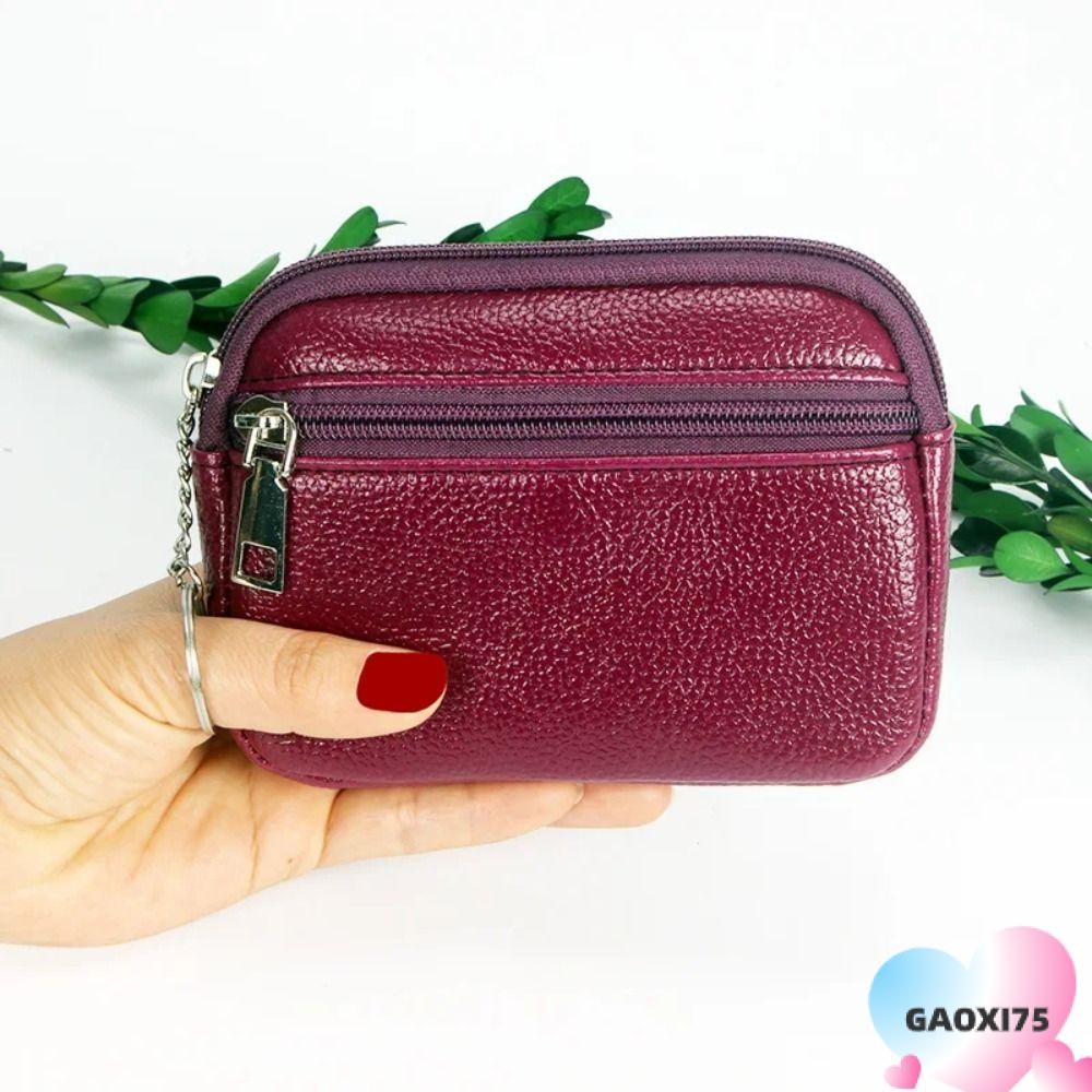 กาซี75 กระเป๋าใส่เหรียญ,หนัง ปู่ ผู้ถือบัตรผู้หญิงกระเป๋าสตางค์มินิ,พร้อมซิปกระเป๋าเล็กแฟชั่นกระเป๋าสตางค์สั้น