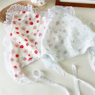 ผ้าโพกหัว แต่งลูกไม้ ลายน่ารักๆ สไตล์เกาหลี มาใหม่