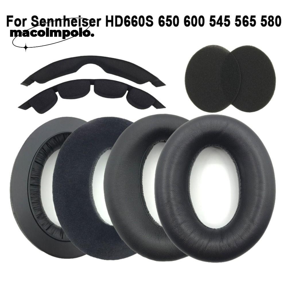 เปลี่ยนแผ่นรองหูฟัง,ชุดหูฟังหูฟังหูฟังแผ่นรองหูฟัง,ฟองน้ําโฟม Earmuff อะไหล่ซ่อมแผ่นรองหูฟังสําหรับ Sennheiser HD660S 650 600 545 565 580