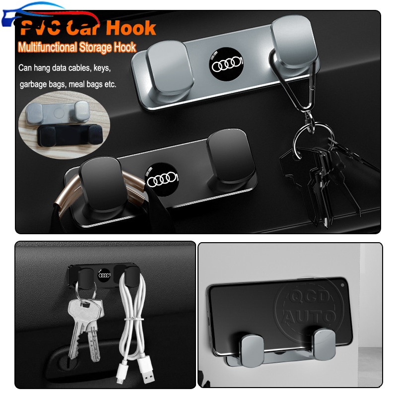 Audi Universal รถติดตั้งตะขอมัลติฟังก์ชั่ Mini พลาสติก Sundries ตกแต่งสําหรับ A3 8l 8Y A1 Q5 TT mk2 