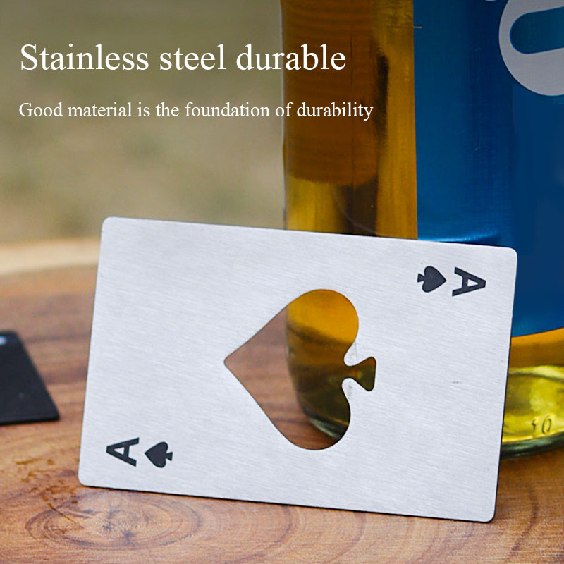 💕SW💕การ์ดไพ่ ที่เปิดขวดสแตนเลส ไม่เป็นสนิม พกพาสะดวก สไตล์สร้างสรรค์ ใส่กระเป๋าเงินได้ แข็งแรง ทนทาน ขนาดบัตรเครดิต ถูกส - รูปที่ 6