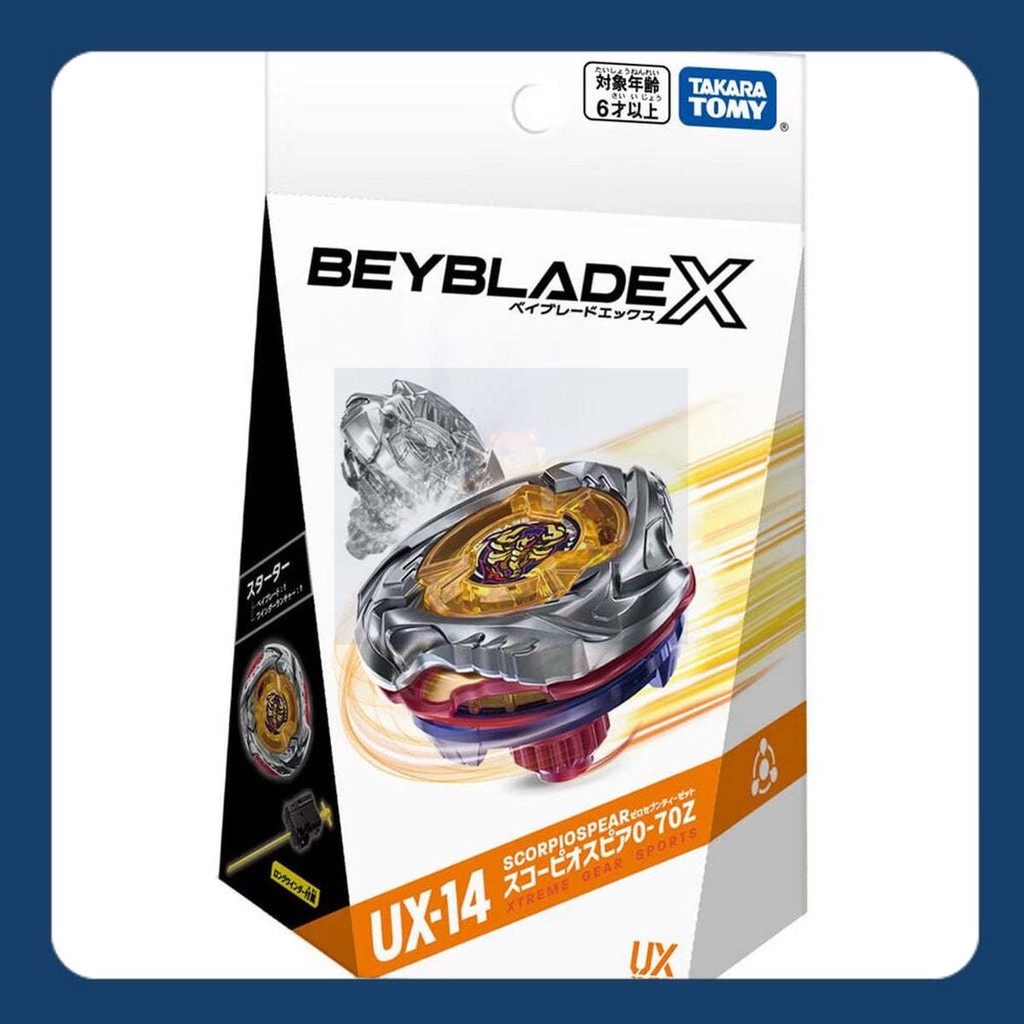 [พร้อมส่ง🇹🇭แท้100%] Beyblade X เบย์เบลด X UX-14 Starter Scorpio Spear 0-70Z TakaraTomy ของแท้