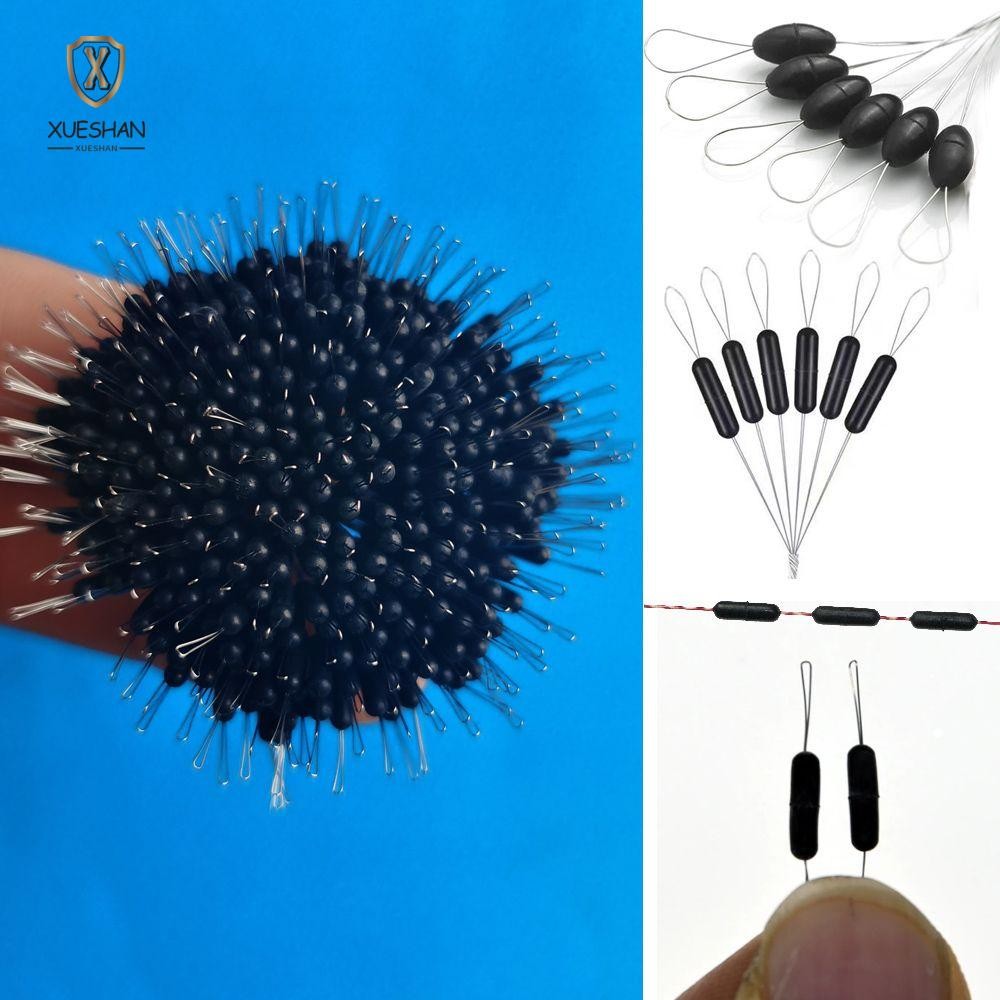 XUESHAN อุปกรณ์ตกปลา Fish Line Stopper Black Space Bean