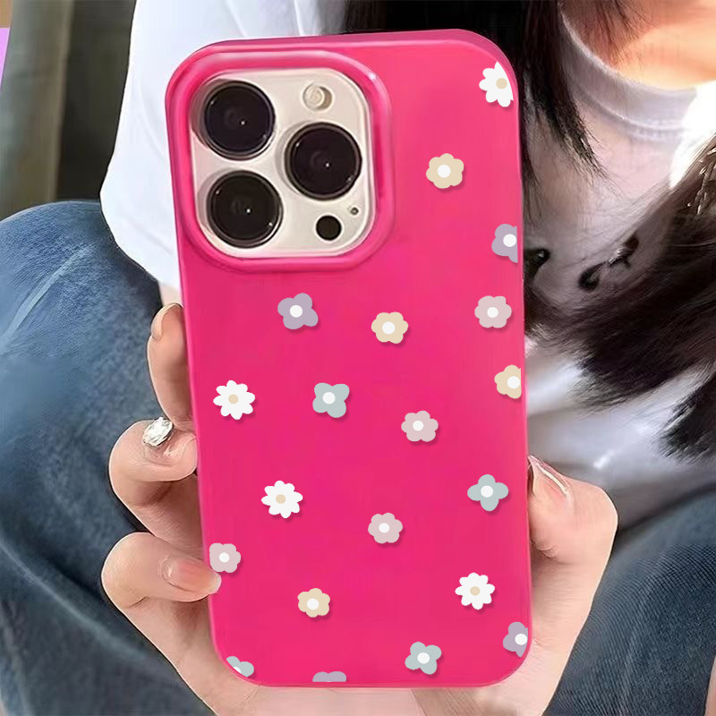 สำหรับ iPhone 16 Pro Max เคส ไอโฟน สีดำมันTPUซอฟท์เคส กันกระแทกกล้องป้องกัน โบว์ดอกไม้ เข้ากันได้กับ 14 13 12 Pro 11... - รูปที่ 5