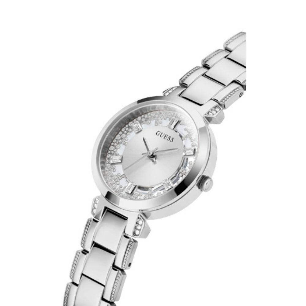 GUESS นาฬิกาข้อมือรุ่น CRYSTAL CLEAR GW0470L1 สีเงิน