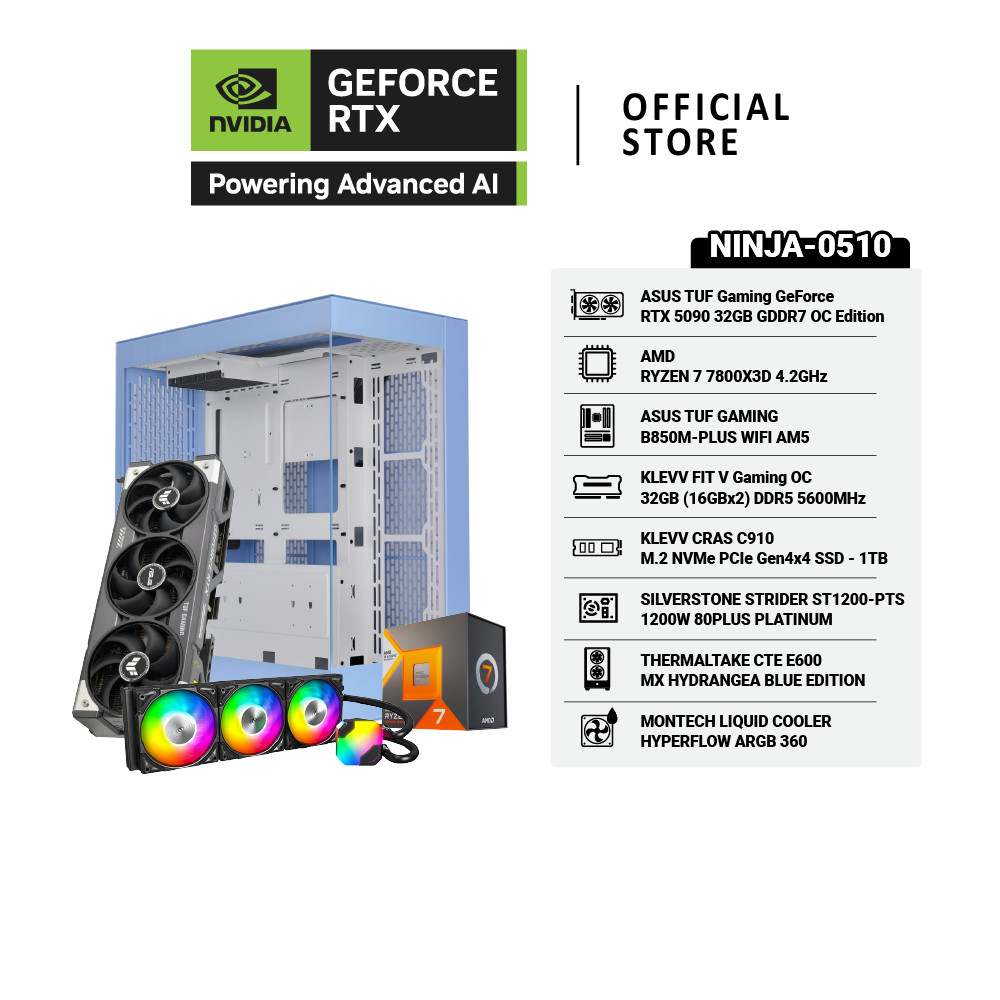 COMSET NINJA-0510 | NVIDIA® GeForce RTX™ 5090 | AMD Ryzen™ 7-7800X3D
