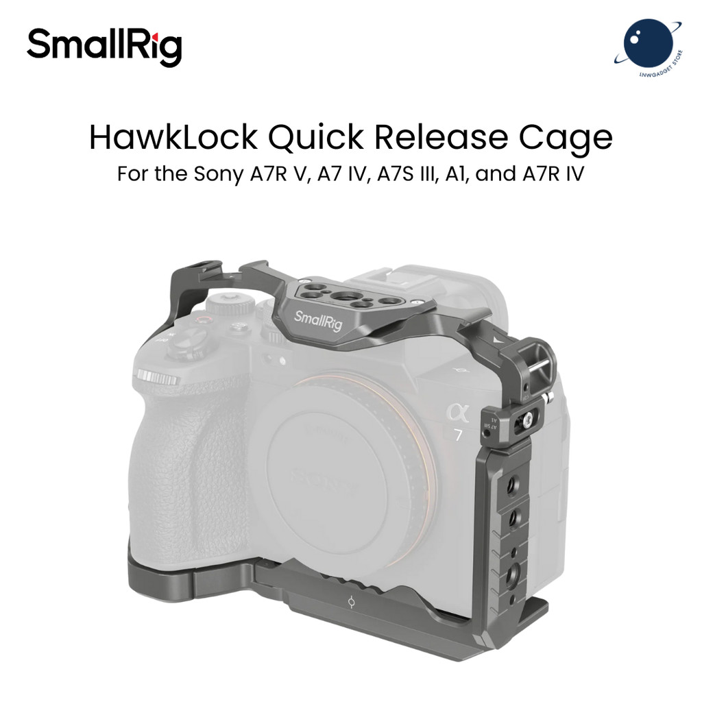 SmallRig 4481 HawkLock Quick Release Cage For the Sony A7R V, A7 IV, A7S III, A1, and A7R IV ประกันศ