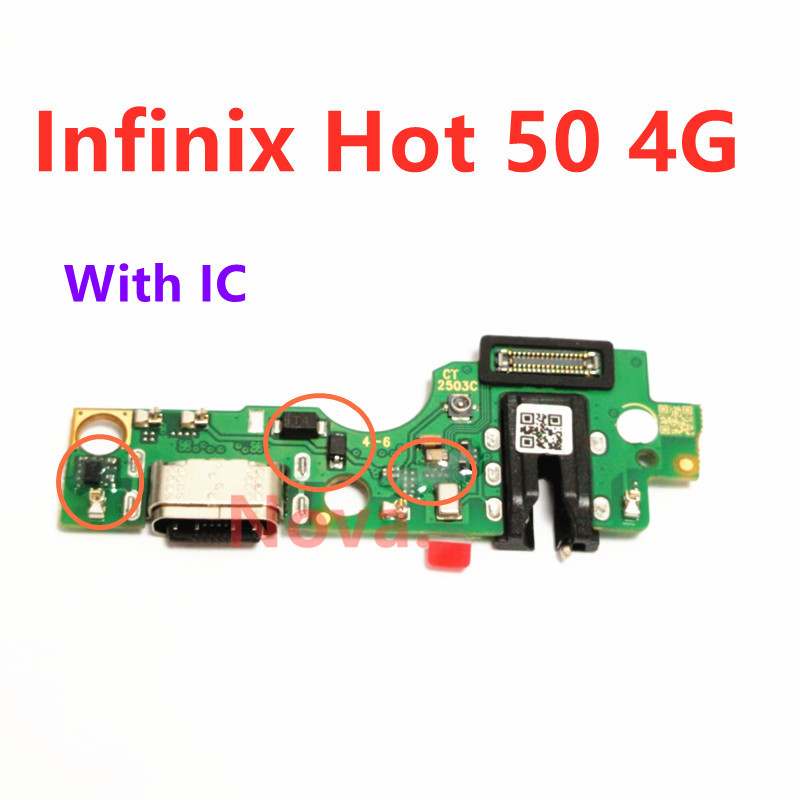 Fast Charging สําหรับ Infinix Hot 50 4G X6882 X6882B USB Charger พร้อม IC Dock Plug In โทรศัพท์มือถื