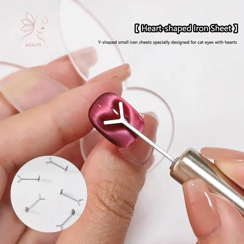 [maybeauty] เครื่องมือลวดติดเล็บรูปตัว Y สําหรับสร้างหัวใจและแท่งรูปร่างบนเล็บหัวใจรักตาเล็บแม่เหล็กอุปกรณ์ศิลปะ {TH}