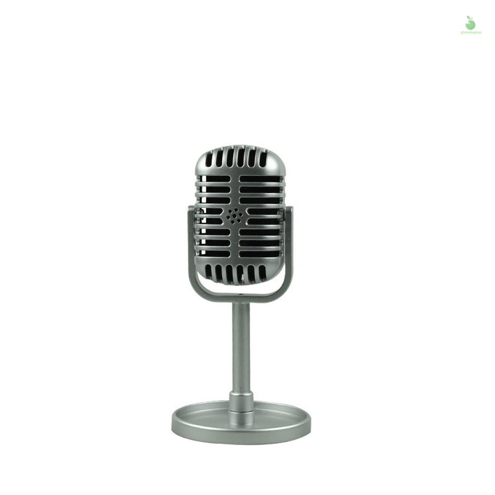 จําลอง Props Vintage Mic Classic Vocal สไตล์ไมโครโฟน Staged การถ่ายภาพอุปกรณ์เสริม