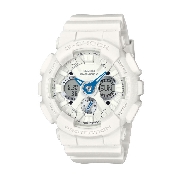 JDM MAY WATCH ★ Casio G-Shock GMA-S120SA-7A2JF นาฬิกาข้อมือผู้หญิง สายเรซิน อะนาล็อก-ดิจิตอล กระจกมิ