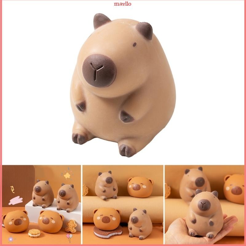 MAVLO ตลก Capybara AntiStress TPR ของเล่น Squeezable สัตว์ยืดมือบีบของเล่นแปลก Gag ปฏิบัติ Joke Props