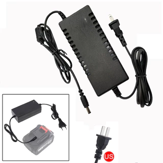 ที่ชาร์จสว่าน 21V อแดปเตอร์ชาร์จแบตลิเธียม DC 21V 2A (ใหญ่)เต็มแล้วตัด มีไฟสถานะชาร์จแบตเต็ม Battery Charger