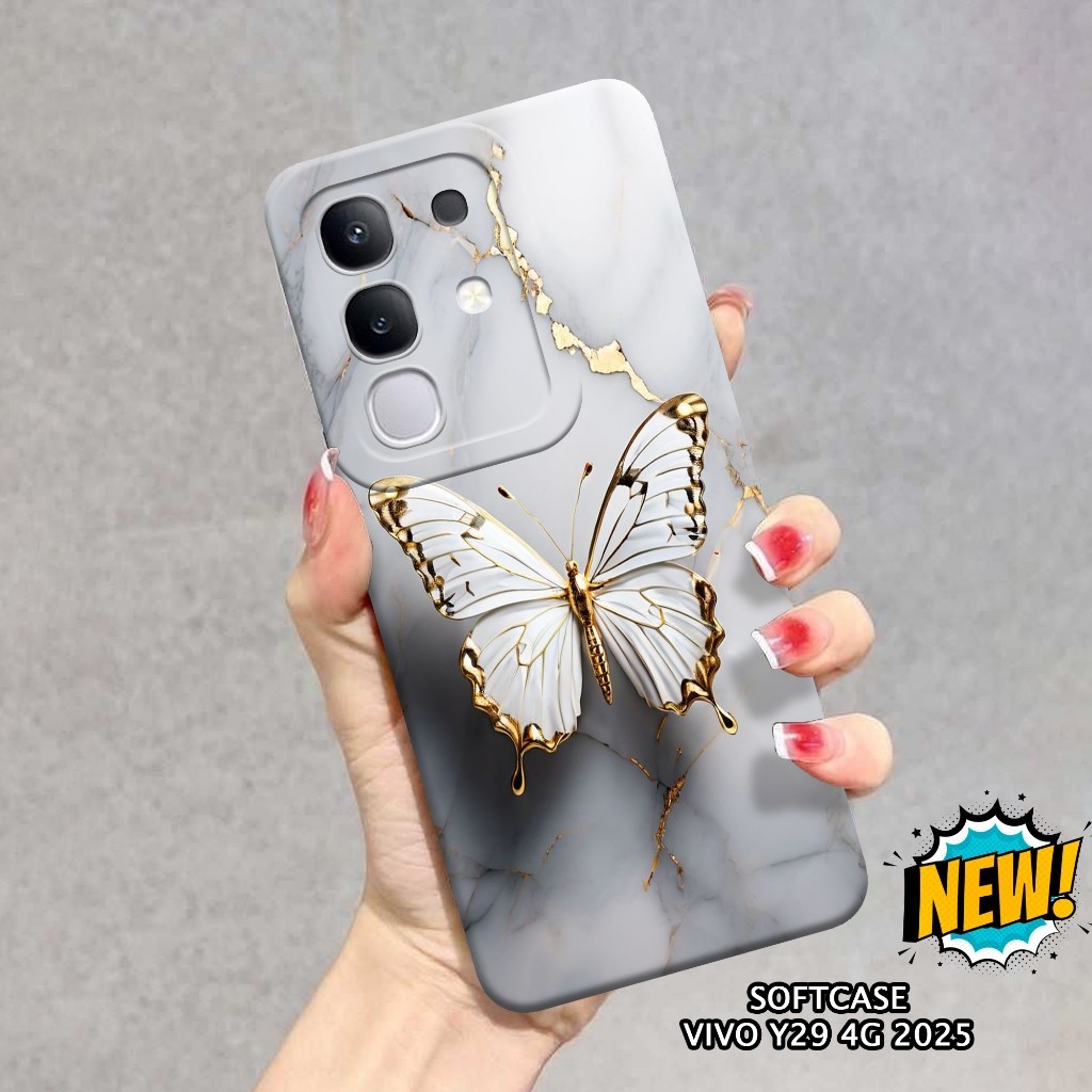 HP Softcase Vivo Y29 4G 2025 - Rajacase - เคส Vivo Y29 4G 2025 - เคสผีเสื้อ Motif - เคส Vivo Y29 4G 