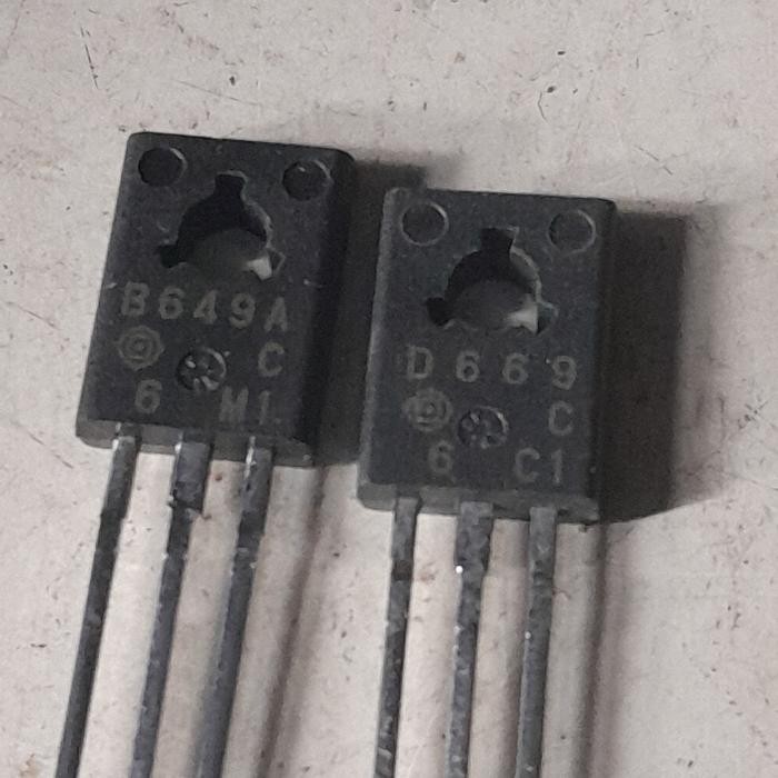 ตอนที่ 2SB649 2SB 649 B649 และ 2SD669 2SD 669 D669 Hitachi NOS (2 ชิ้นคู่) อุปกรณ์ไฟฟ้า