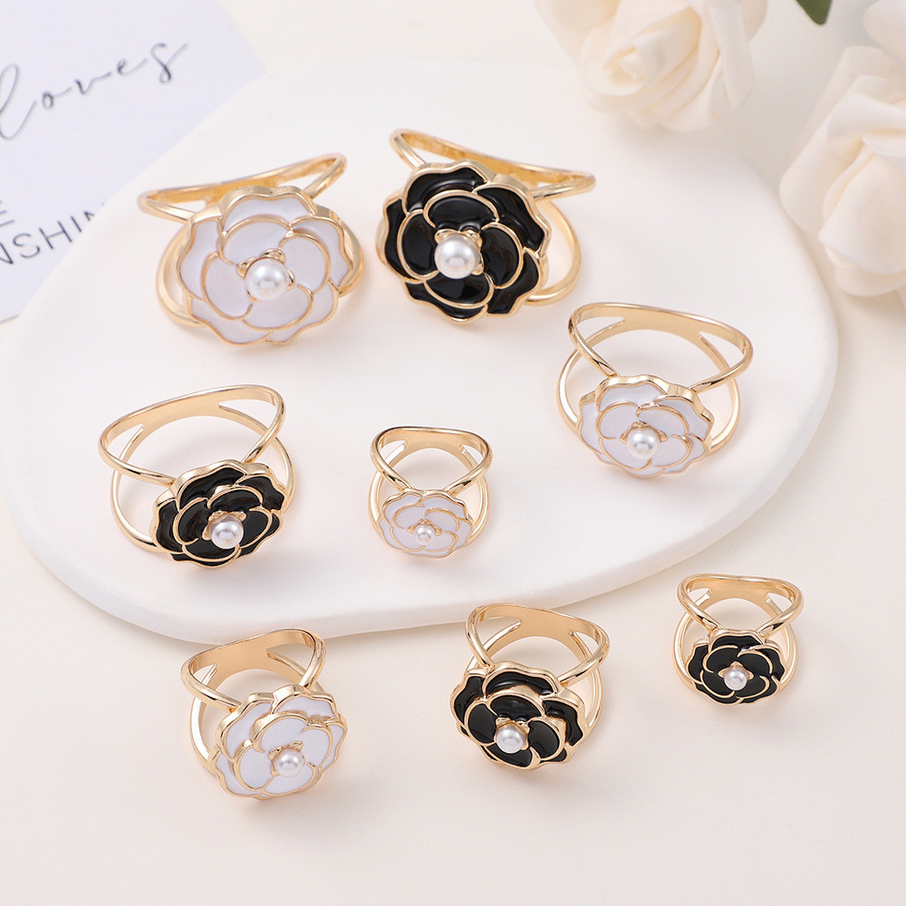 คลิปหนีบผ้าพันคอดอกเคมีเลียมุก1ชิ้น-การออกแบบสไตล์มินิมอลระดับพรีเมียมสําหรับผ้าคลุมไหล่/ชายเสื้อผ้าอุปกรณ์เสริมหรูหราอเนกประสงค์คลิปมุม