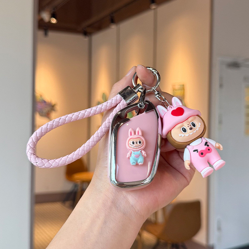 กุญแจรถฝาครอบป้องกันกุญแจ labu การ์ตูนสําหรับ MG S5 MG4 EV ZS HS GS S5 Roewe RX5 MG3 MG5 MG6 MG7 350