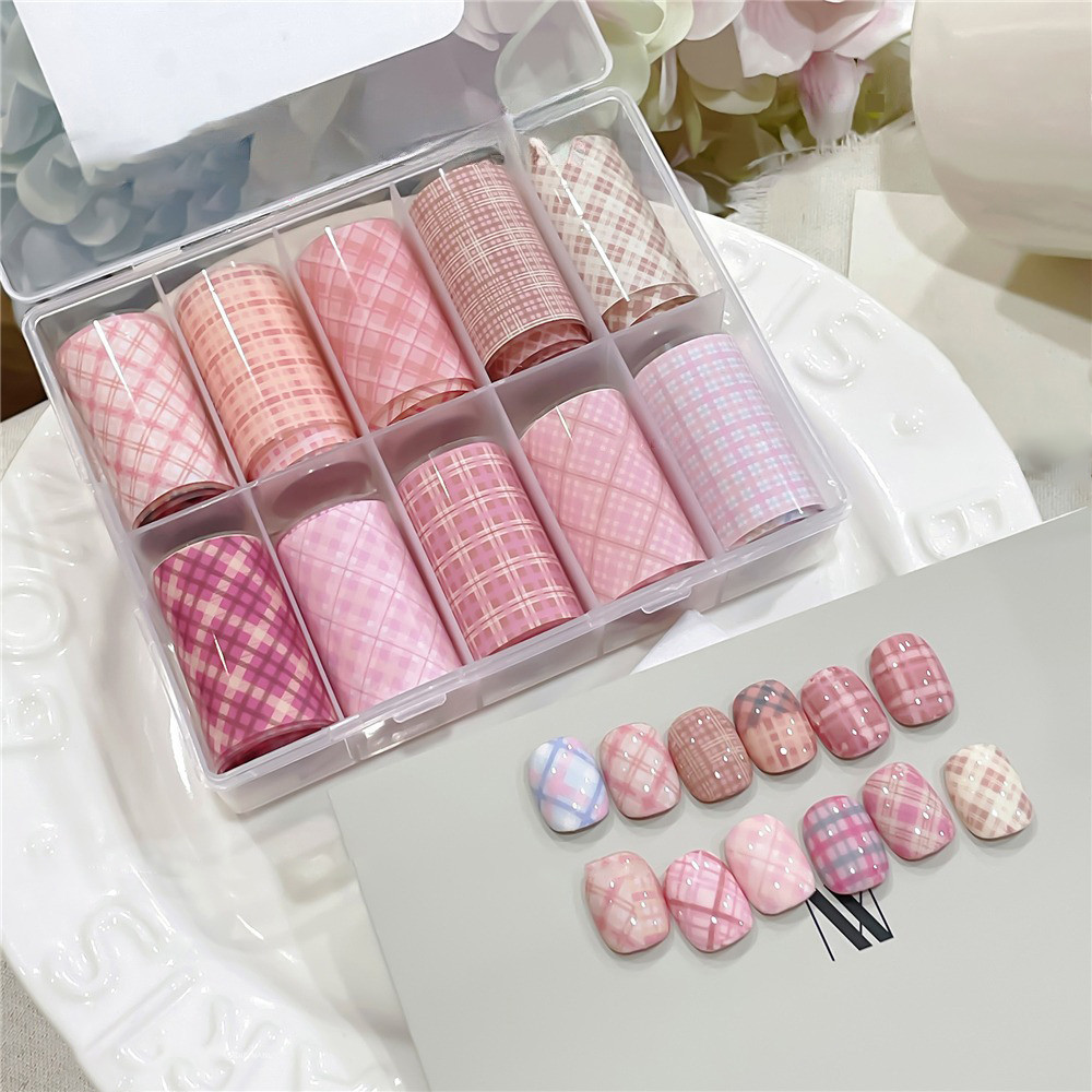 XEIJAYI 10 ชิ้น/1 กล่องเล็บ Transfer กระดาษชุด Starry Sky Transfer กระดาษที่มีสีสัน Decal ตกแต่งเล็บเล็บเครื่องมือสําหรับเล็บ Shop ราคา ถูกที่สุด ดีลบีเคเค แกลเลอรีภาพที่ 5
