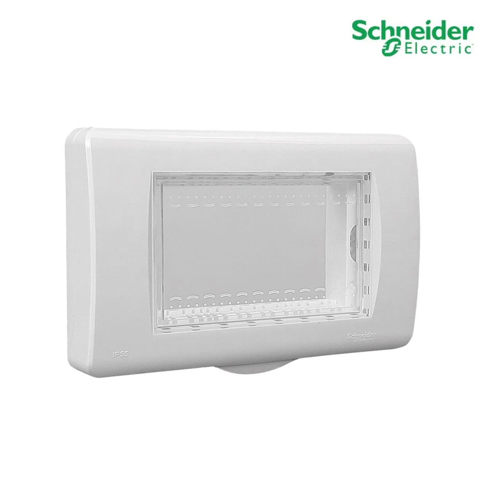 Schneider ฝาครอบกันน้ำ ขนาด 3ช่อง S-Flexi Weatherproof Cover with Wall Box White | F3223HR | PlugOn