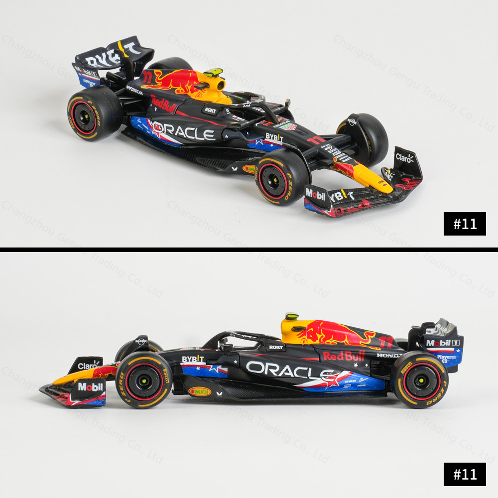Bburago 1:43 2023 RB19 #1 #11 Red Bull Austin F1 Racing Formula Car Static Simulation Diecast Alloy Model Car - รูปที่ 5