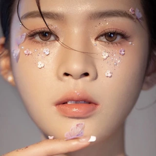 ฟรีกาว🌸 เจ้าสาว ดอกไม้ติดหน้า ผีเสื้อติดหน้า โบว์ติดหน้า หัวใจติดหน้า ตกแต่งใบหน้า,แต่งหน้าปาร์ตี้,กลิตเตอร์
