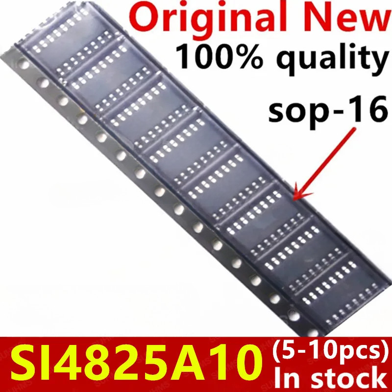 (5-10 ชิ้น) 100% ใหม่ SI4825 SI4825A10 SI4825-A10 SI4825-A10-CSR sop-16 ชิปเซ็ต