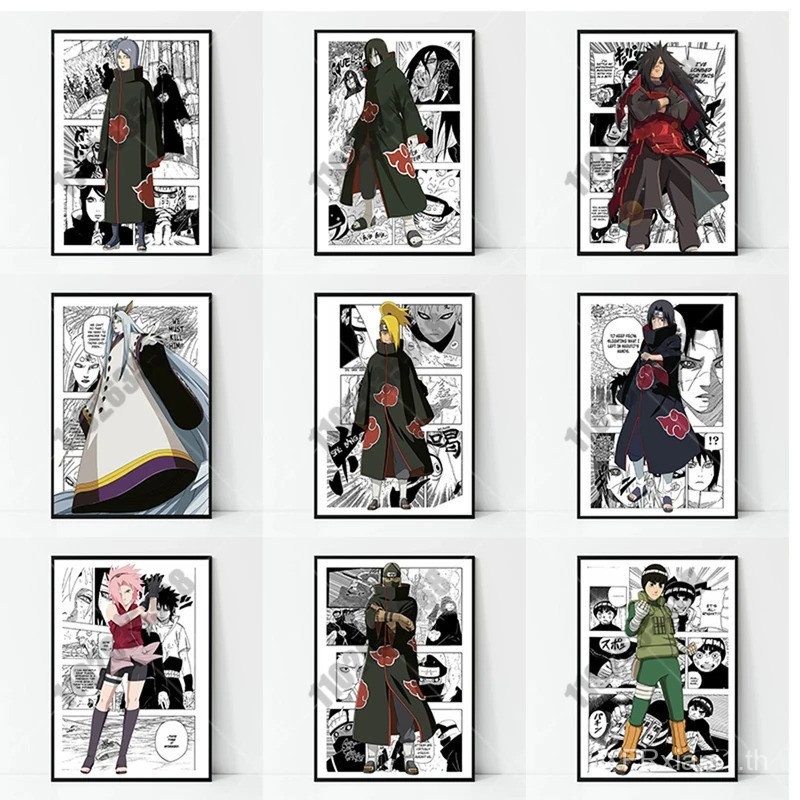 ผ้าใบพิมพ์ Natuto Uchiha Obito Wall Art โปสเตอร์ภาพวาดตกแต่ง,ไม่มีกรอบผ้าใบภาพวาดของขวัญ YRHO