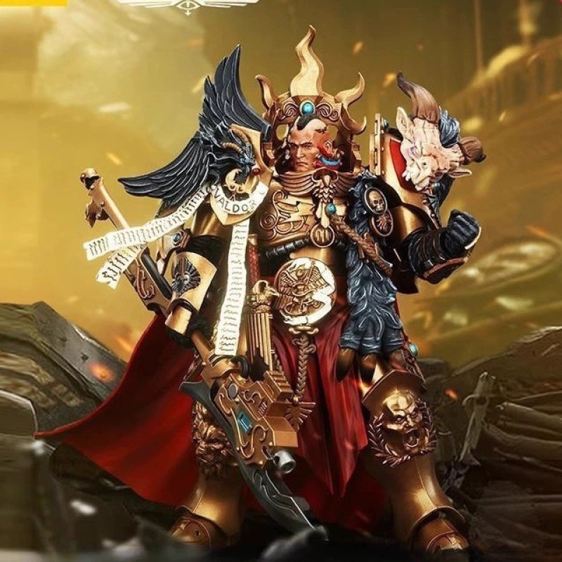 ฟิกเกอร์ JOYTOY Dark Source Warhammer ผู้บัญชาการ Horus Legion Constantine Valdor 1/18 ของขวัญ