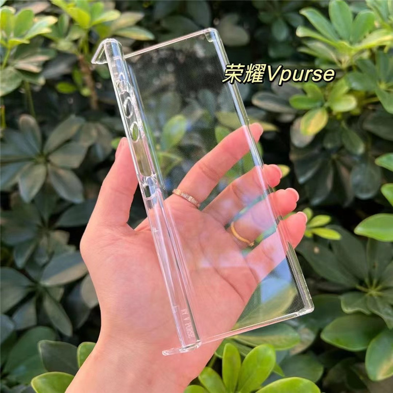 โปร่งใส,ใส,ด้าน,สีเทา,ธุรกิจพับเคสโทรศัพท์สําหรับhuawei honor Vกระเป๋าVpurse pru VCA-AN00