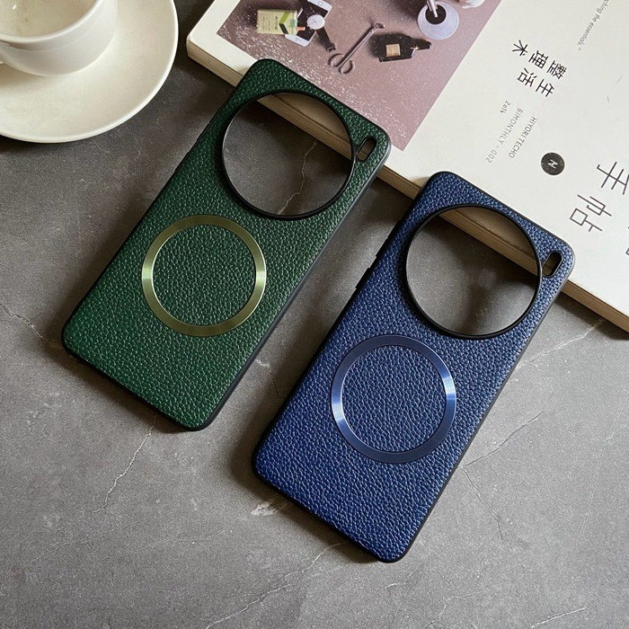 หรูหราธุรกิจลิ้นจี่หนังกรณีโทรศัพท์แม่เหล็กสำหรับ VIVO X200 Pro มินิ X200 Pro X200 iq0013ไร้สายชาร์จ