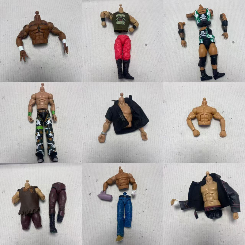 Wwe รูปอุปกรณ์เสริมร่างกาย 6-7 นิ้วตุ๊กตานักมวยปล้ําที่สามารถเคลื่อนย้ายได้ความเสียหายของร่างกาย