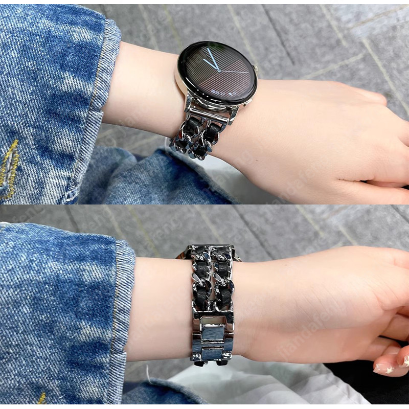 สายรัดข้อมือโซ่โลหะสําหรับนาฬิกา Huawei GT2 GT4 GT3 42 มม.46 มม.GT3 Pro Watch4 Watch3 GT2e Active