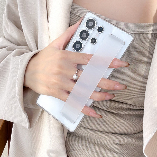 หรูหราเคลือบใสมือถือซิลิโคนสายรัดข้อมือกรณีโทรศัพท์สำหรับ S amsung S25อัลตร้าพลัส S24 S23อัลตร้าพลัส A54นุ่มกันกระแทกปกหลัง