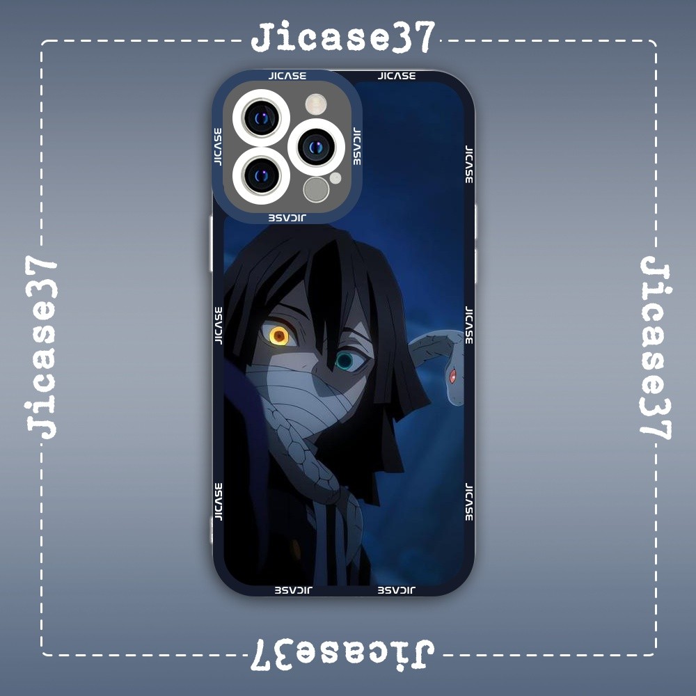 เคส iPhone Square Edge Samsung Xiaomi Oppo Anime Kimetsu no yaiba Demon Slayer Sword Character Iguro