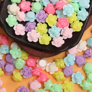 100 ชิ้น 12 มิลลิเมตร Rose ดอกไม้หลวมลูกปัด Multicolor Candy…