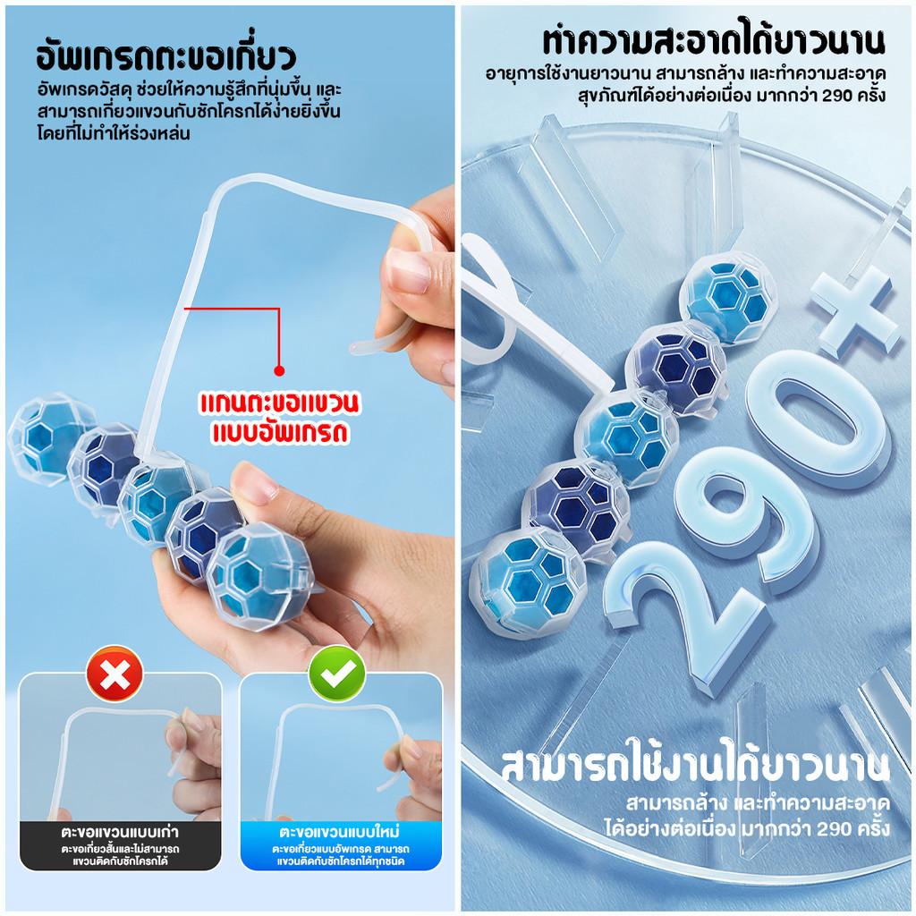 ลูกบอลดับกลิ่นชักโครก อุปกรณ์ดับกลิ่นในห้องน้ำ เครื่องมือดับกลิ่นชักโครก แบบโฟม  ดับกลิ่นห้องน้ํา แบบแขวน - รูปที่ 5