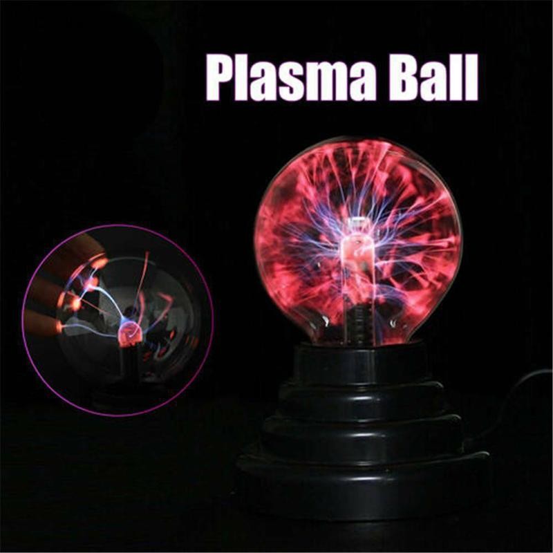 Nl แก้ว Magic Plasma Ball Light โคมไฟตั้งโต๊ะขนาดใหญ่ทรงกลมโคมไฟกลางคืน Touch US N