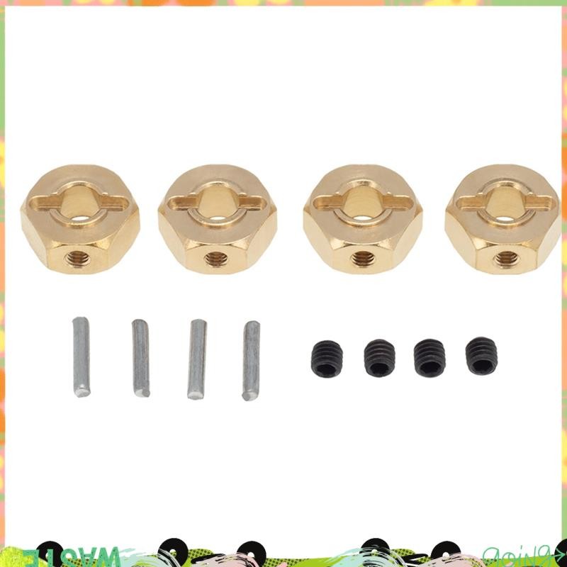 Super ทองเหลือง 12 มม.Hex ล้อ Hub ขยายอะแดปเตอร์สําหรับ Axial SCX10 III CC01 WRAITH RR10 Redcat GEN8 1/10 RC Crawler รถ, 6 มม.