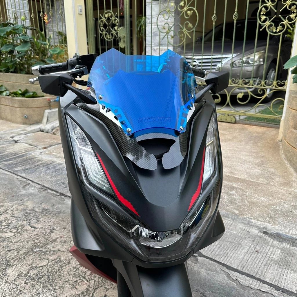 ชิวแต่งสองขั้นลายเคฟล่า Honda PCX160 ปี 2021 thumbnail 8