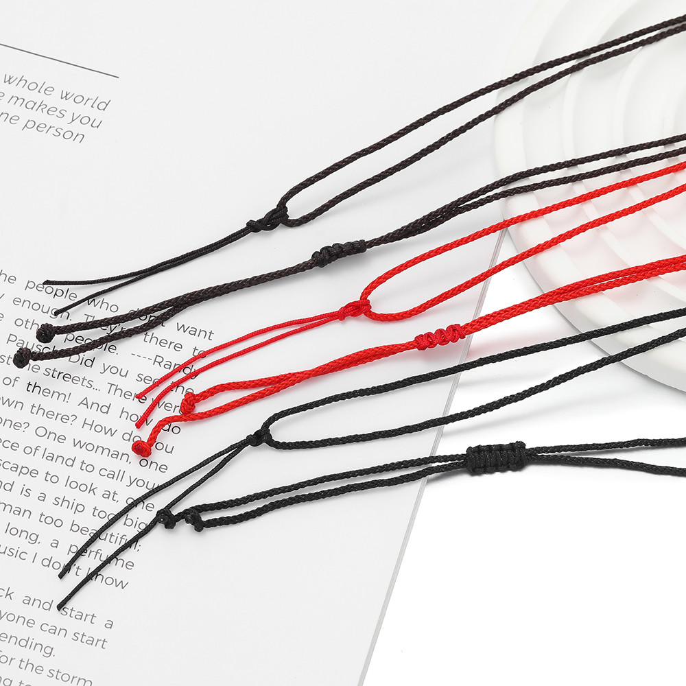 St. kunkka 10 ชิ้นสร้อยคอเชือกถัก 44 ซม. ผลิตภัณฑ์กึ่งสําเร็จรูปแบน Knot เชือกถักสําหรับ DIY สร้อยคอ