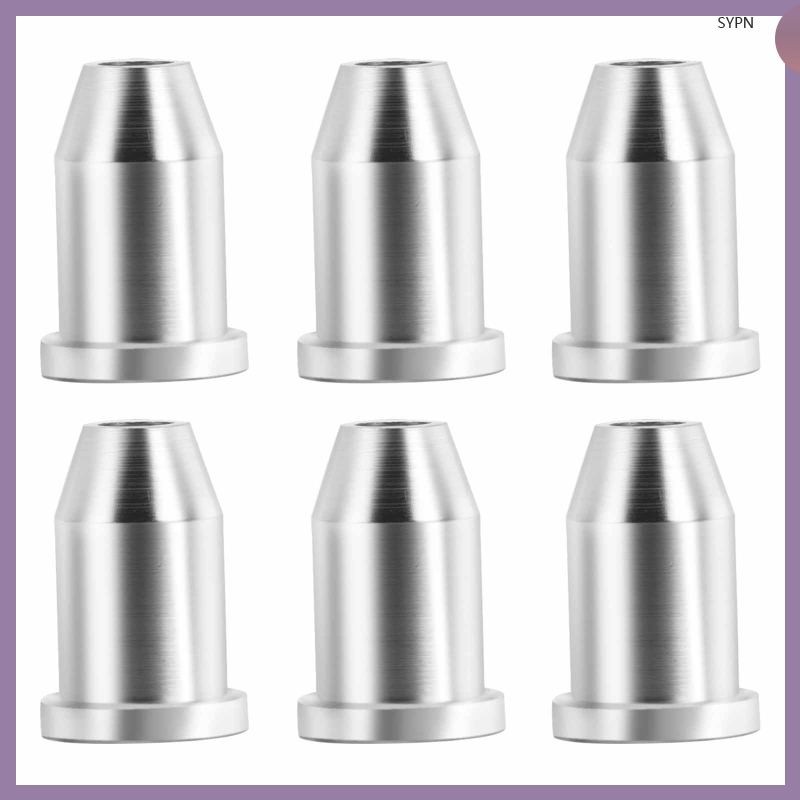 6 ชิ้นกีตาร์สะพานหมวกชิ้นส่วนไฟฟ้า String Buckle Body Ferrules อุปกรณ์เสริมโลหะผสม shaoyipin