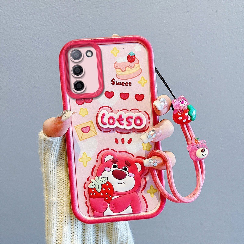 เคสโทรศัพท์ oppo a53s 5G ยางกันกระแทกนุ่มยอดนิยมใหม่ประณีตเคสป้องกันอินเทรนด์ wth Lanyard - รูปที่ 5