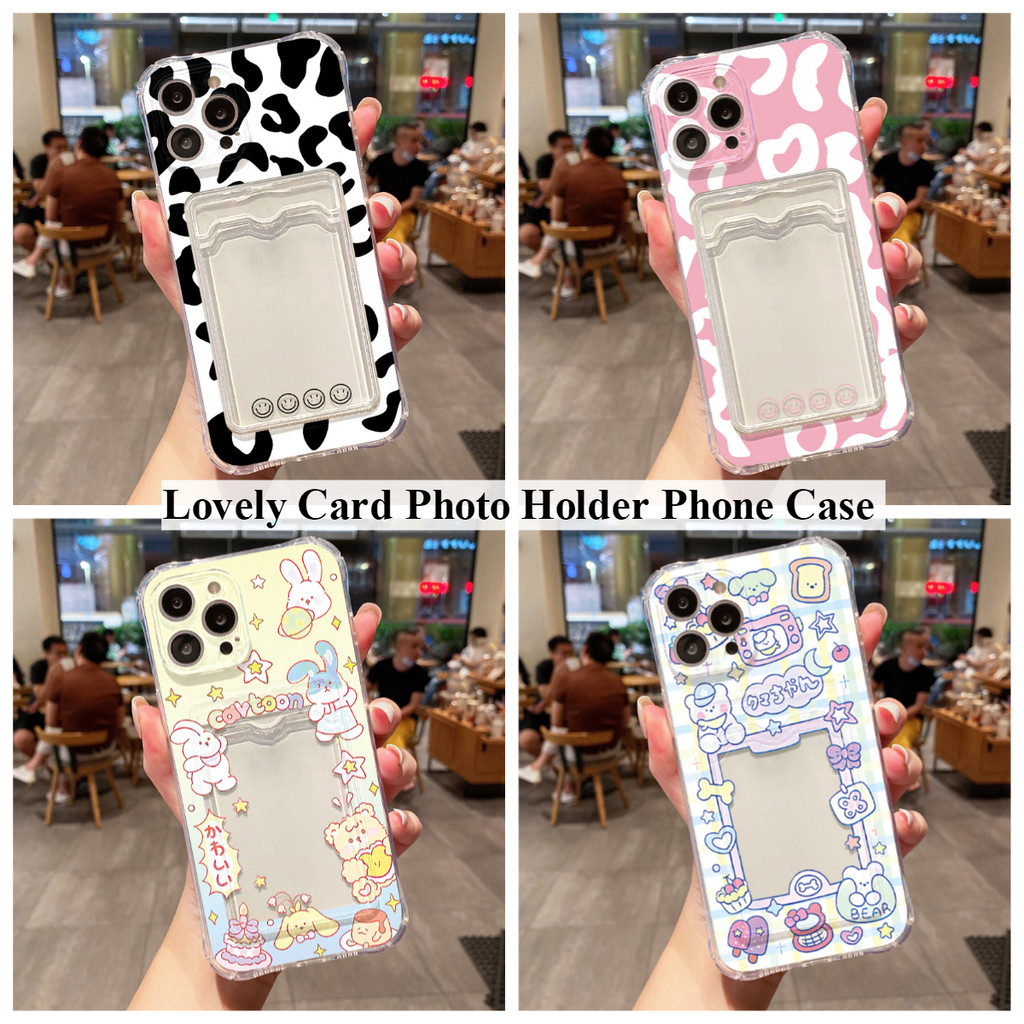 COD for เคส OPPO A60 A18 A17K A16 A15 A57 A38 A9 2020 A5 A7 A17 A5S A12 A54 A31 A53 Lovelyเคสซิลิโคนใหม่กล่องใส่บัตร